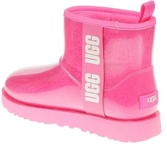 UGG Big Girl Size 6 Women’s Size 8 Classic Clear Mini Waterproof Ankle Boots - Picture 10 of 11